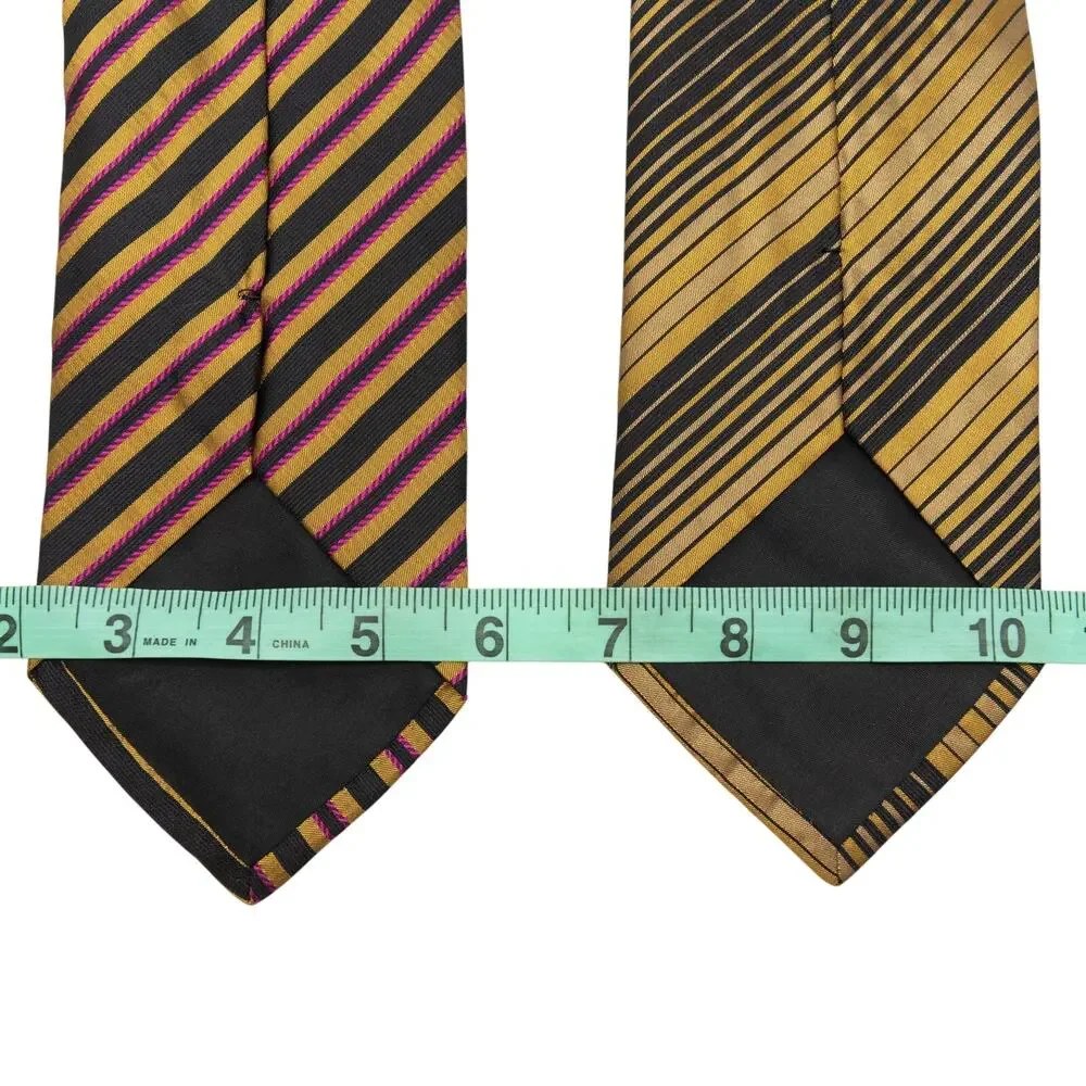 Longchamp 100% Silk Striped Tie Made In Italy